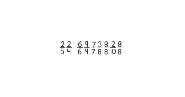 KG Traditional Fractions font thumbnail