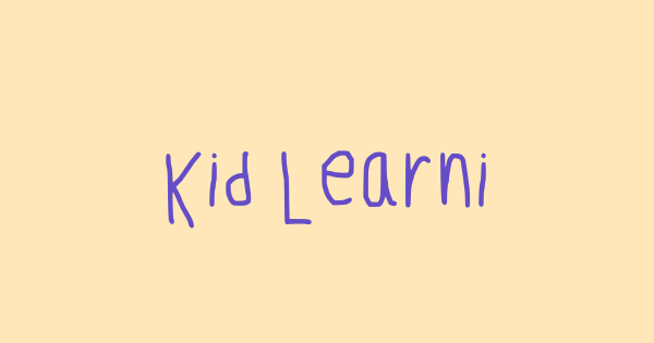 Kid Learning How To Write font thumbnail