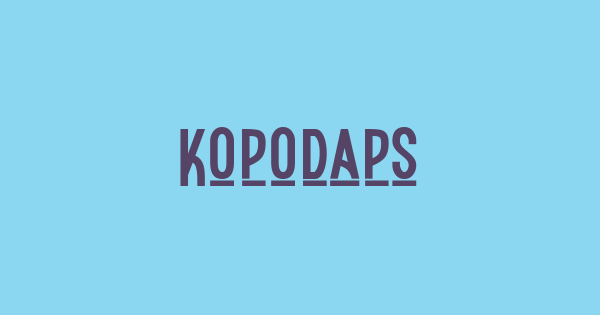Kopodaps font thumbnail