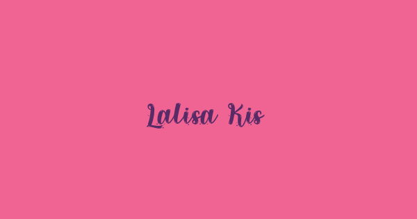 Lalisa Kiss font thumbnail
