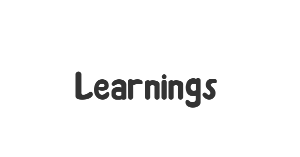 Learnings font thumbnail