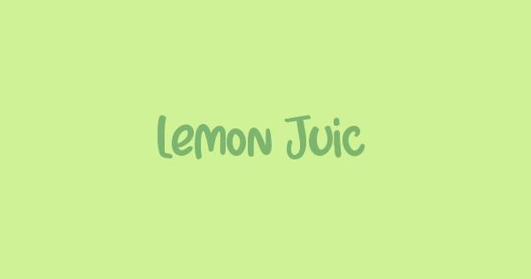 Lemon Juice font thumbnail