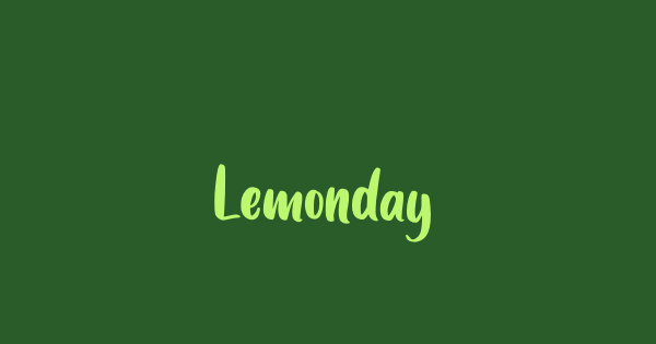 Lemonday font thumbnail