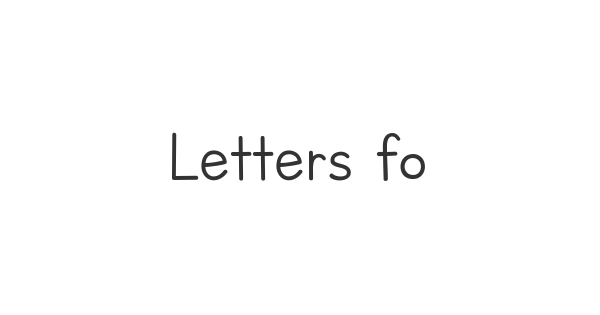 Letters for Learners font thumbnail