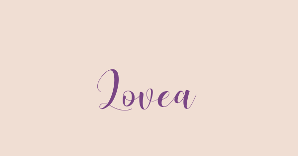 Lovea font thumbnail