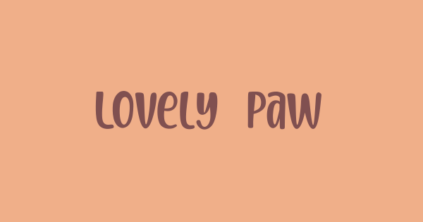 Lovely Paws font thumbnail