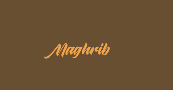Maghrib font thumbnail