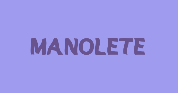 Manolete font thumbnail