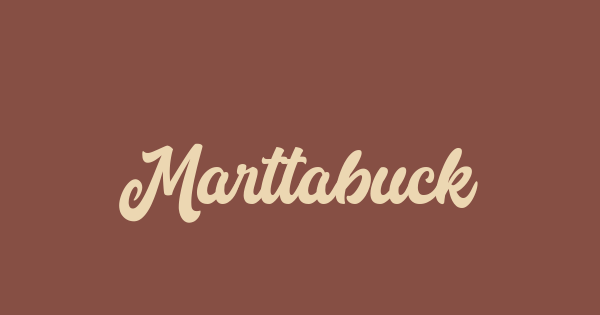 Marttabuck font thumbnail