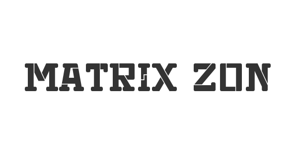 Matrix Zone font thumbnail