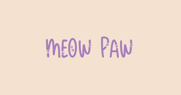 Meow Paw font thumbnail