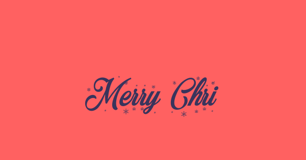 Merry Christmas font thumbnail