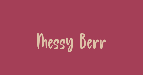 Messy Berry font thumbnail