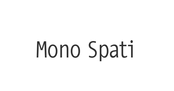 Mono Spatial font thumbnail