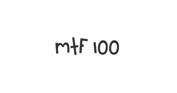 MTF 100 font thumbnail