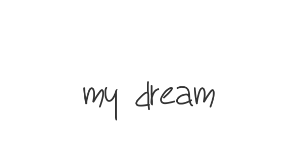 My Dream font thumbnail
