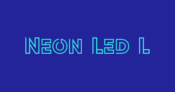 Neon Led Light font thumbnail