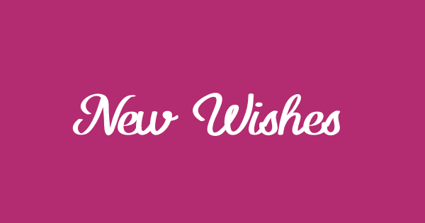 New Wishes font thumbnail