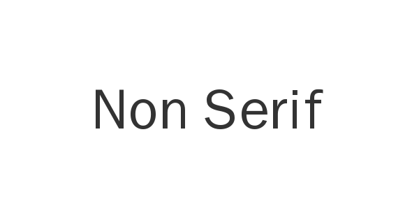 Non Serif font thumbnail