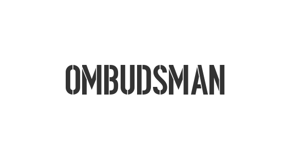 Ombudsman Stencil font thumbnail