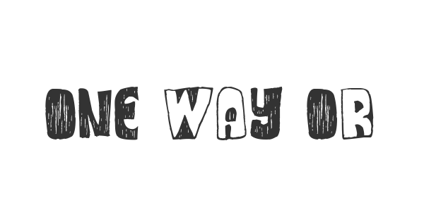 One Way Or Another font thumbnail
