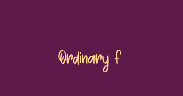 Ordinary Font font thumbnail