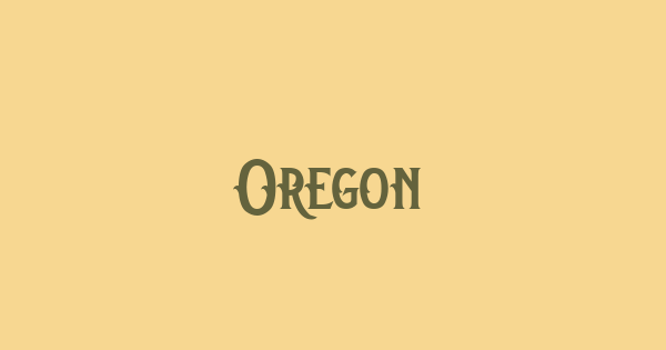 Oregon font thumbnail
