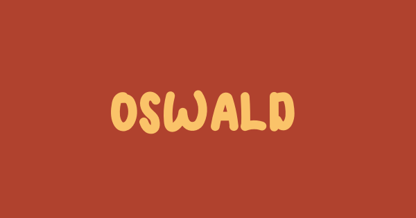 Oswald font thumbnail
