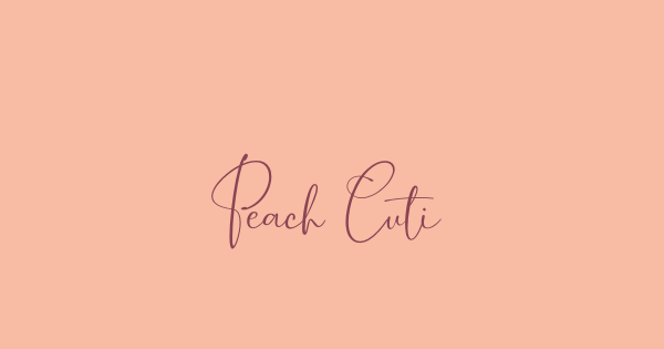 Peach Cuties font thumbnail
