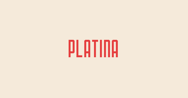 Platina font thumbnail