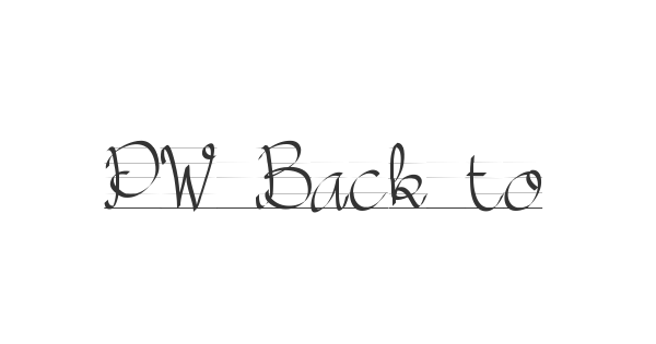 PW Back to School font thumbnail