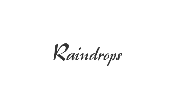 Raindrops font thumbnail
