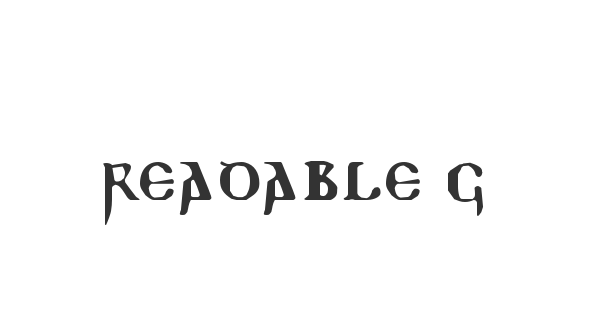Readable Gothic font thumbnail