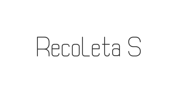 Recoleta Sans St font thumbnail