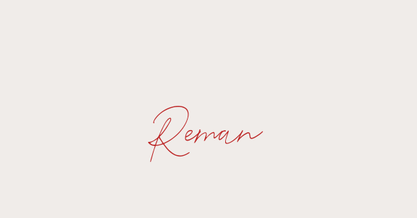 Reman font thumbnail