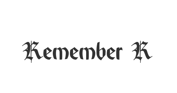 Remember Reiner FS font thumbnail