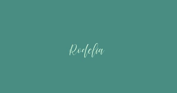 Rodelia font thumbnail