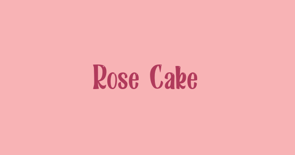 Rose Cake font thumbnail