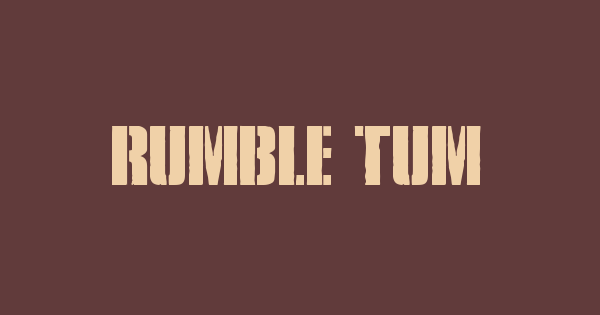 Rumble Tumble font thumbnail