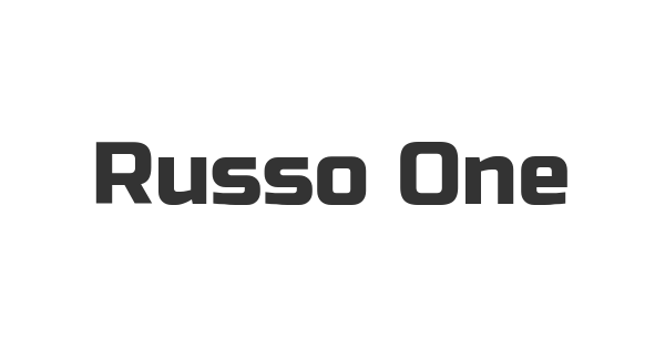 Russo One font thumbnail