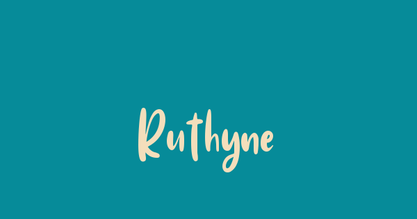 Ruthyne font thumbnail