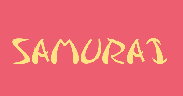 Samurai font thumbnail