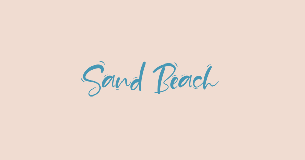 Sand Beach font thumbnail