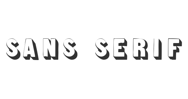 Sans Serif Shaded font thumbnail