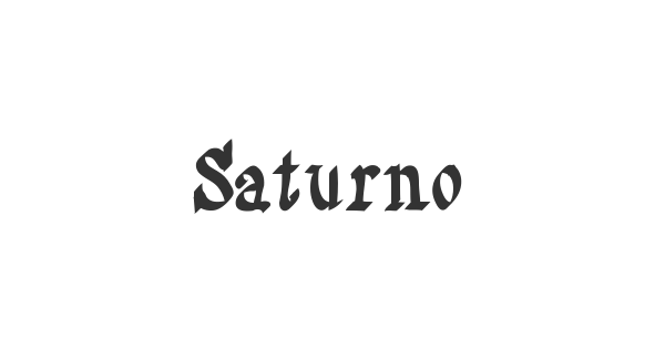 Saturno font thumbnail