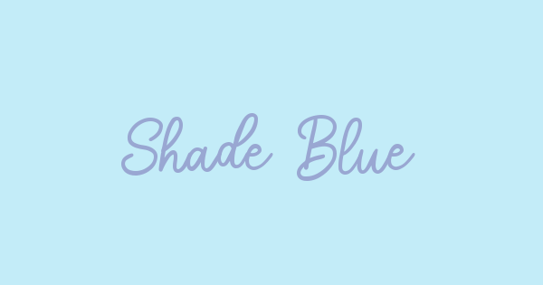 Shade Blue font thumbnail