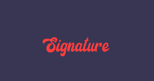 Signature font thumbnail