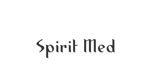 Spirit Medium font thumbnail