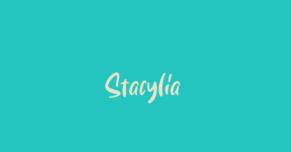 Stacylia font thumbnail