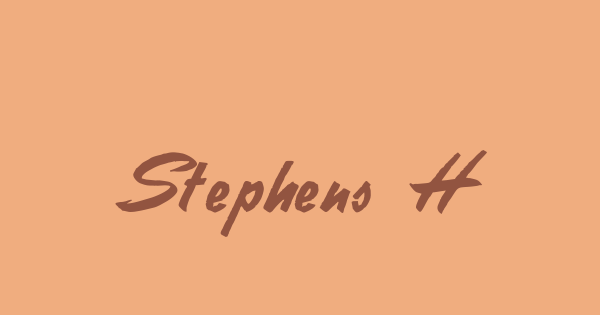 Stephens Heavy Writing font thumbnail